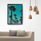 Quadro Decorativo Coqueiros Ao Vento 50X70cm Preto