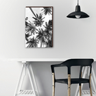 Quadro Decorativo Coqueiros Preto E Branco 40x60cm