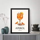 Quadro Decorativo Coquetel Alcoolico 33x24cm - Com Vidro Mold