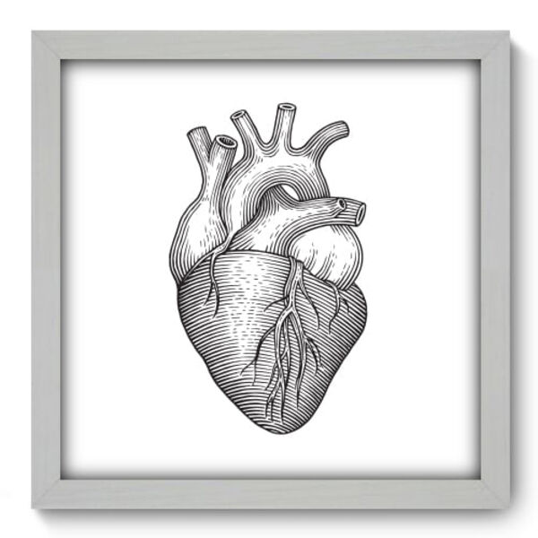 Quadro Decorativo - Coração - 33cm X 33cm - 240qddb