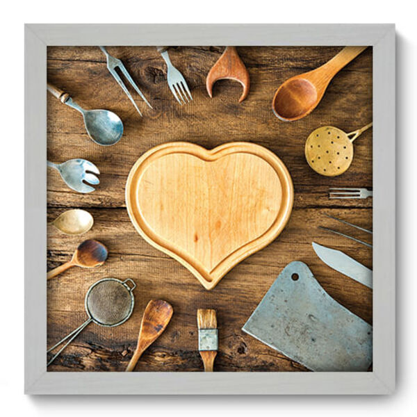 Quadro Decorativo - Coração - 33cm X 33cm - 250qdcb