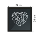 Quadro Decorativo Coração Com Moldura Preta