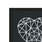 Quadro Decorativo Coração Com Moldura Preta