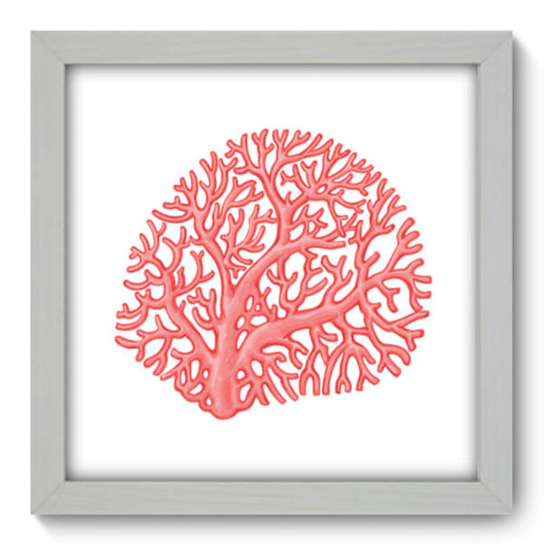 Quadro Decorativo - Coral - 22cm X 22cm - 058qdkb