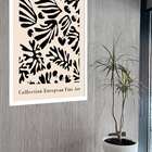 Quadro Decorativo Coral Preto E Bege Matisse  - 70x50cm Moldu