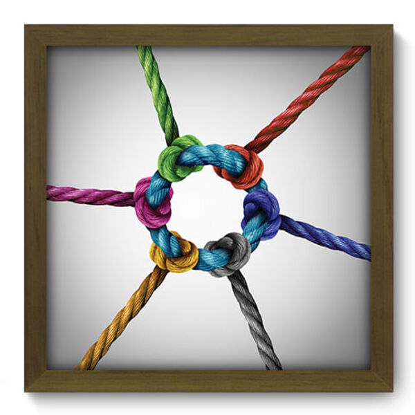 Quadro Decorativo - Cordas - 33cm X 33cm - 303qddm
