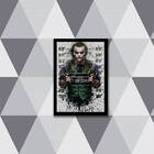 Quadro Decorativo Coringa 45x34cm - Com Vidro Moldura:madeira