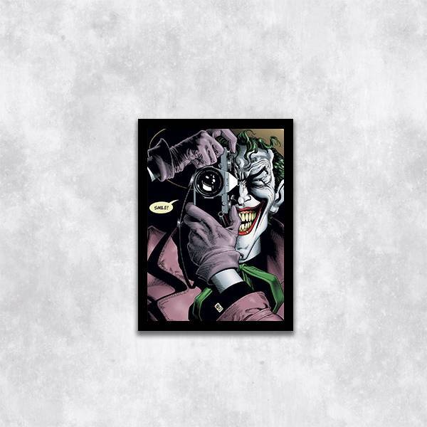 Quadro Decorativo Coringa Com Câmera 45x34cm A3 (45 X 34)