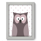 Quadro Decorativo - Coruja - 19cm X 25cm - 096qdib