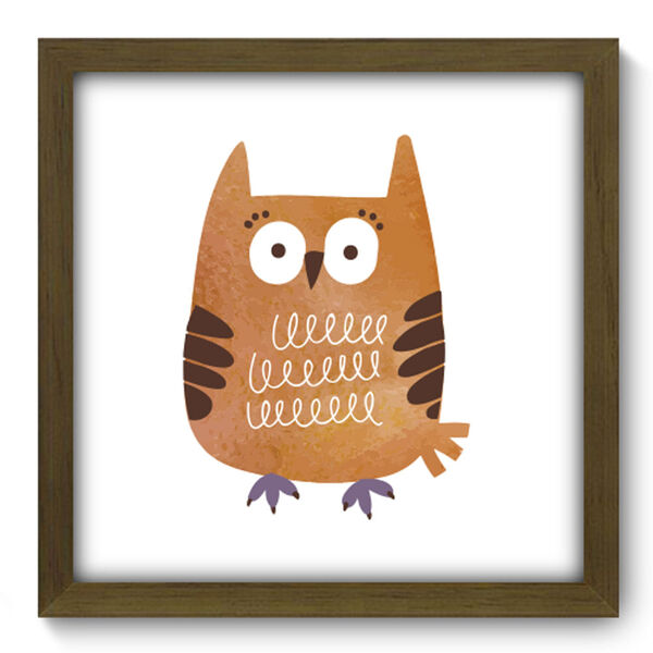 Quadro Decorativo - Coruja - 33cm X 33cm - 079qdim