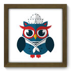 Quadro Decorativo - Coruja Marinheira - 22cm X 22cm - 059qdbm