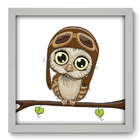 Quadro Decorativo - Corujinha - 33cm X 33cm - 102qdbb