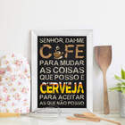 Quadro Decorativo Cozinha Café e Cerveja 22x32cm Moldura Bran