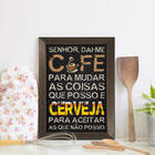 Quadro Decorativo Cozinha Café e Cerveja 22x32cm Moldura Marr