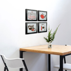 Quadro Decorativo Cozinha Café Padaria Copa 20x20cm Kit 4 Un