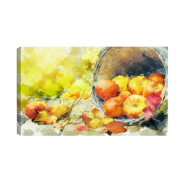 Quadro Decorativo Cozinha Copa Sala De Jantar  Maçã  55x100cm