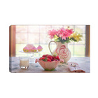 Quadro Decorativo Cozinha Copa Sala De Jantar  Morangos 55x10