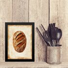 Quadro Decorativo Cozinha Pão Francês 24x18cm - Com Vidro Mol
