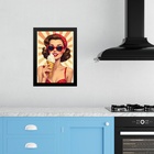 Quadro Decorativo Cozinha Pin Up Com Sorvete 33x24cm - Com Vi