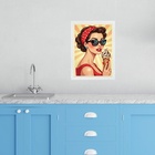 Quadro Decorativo Cozinha Pin Up Girl Sorvete 24x18cm - Com V