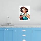 Quadro Decorativo Cozinha Pin Up Refrigerante 33x24cm - Com V