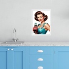 Quadro Decorativo Cozinha Pin Up Refrigerante 45x34cm - Com V