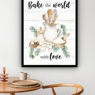 Quadro Decorativo Cozinha Provençal Confeitaria  - 70x50cm Mo