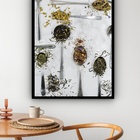 Quadro Decorativo Cozinha Temperos Colheres  - 70x50cm Moldur