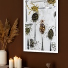 Quadro Decorativo Cozinha Temperos Colheres  - 70x50cm Moldur
