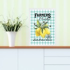 Quadro Decorativo Cozinha Vintage Limao 33x24cm - Com Vidro M