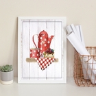 Quadro Decorativo Cozinha Vintage Vermelho 33x24cm Moldura:ma