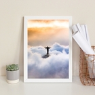 Quadro Decorativo Cristo Redentor Entre Nuvens 24x18cm Moldur
