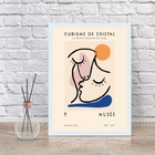 Quadro Decorativo Cubismo Matisse 24x18cm - Com Vidro Moldura