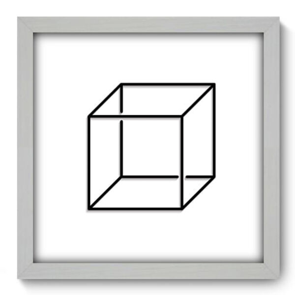 Quadro Decorativo - Cubo - 33cm X 33cm - 088qdab
