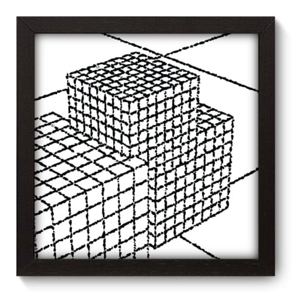 Quadro Decorativo - Cubos - 22cm X 22cm - 134qnaap