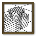 Quadro Decorativo - Cubos - 33cm X 33cm - 082qdam