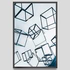 Quadro Decorativo Cubos Abstratos 60x90x2,8 Pvc Luven Pre