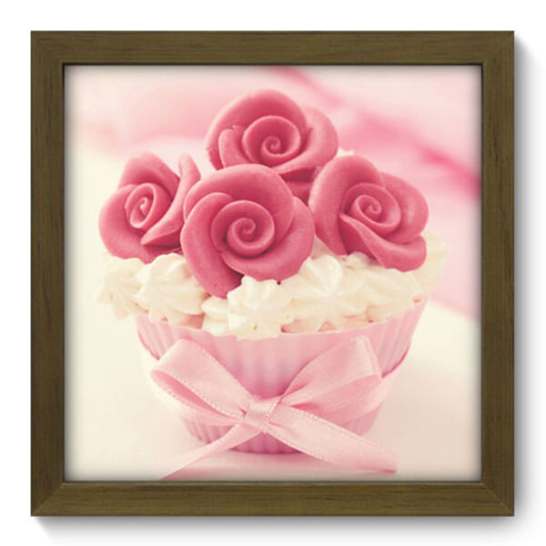 Quadro Decorativo - Cupcake - 22cm X 22cm - 012qdcm