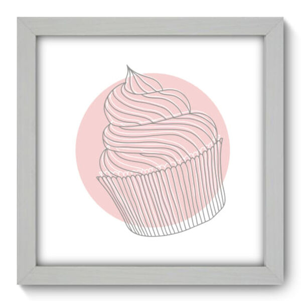 Quadro Decorativo - Cupcake - 22cm X 22cm - 046qdcb