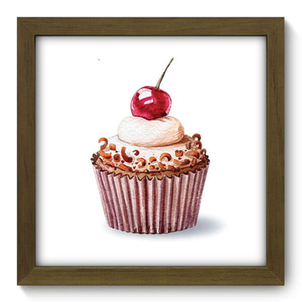 Quadro Decorativo - Cupcake - 22cm X 22cm - 296qdcm