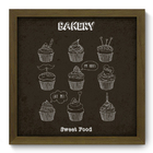 Quadro Decorativo - Cupcakes - 33cm X 33cm - 043qdcm