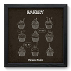 Quadro Decorativo - Cupcakes - 33cm X 33cm - 043qdcp
