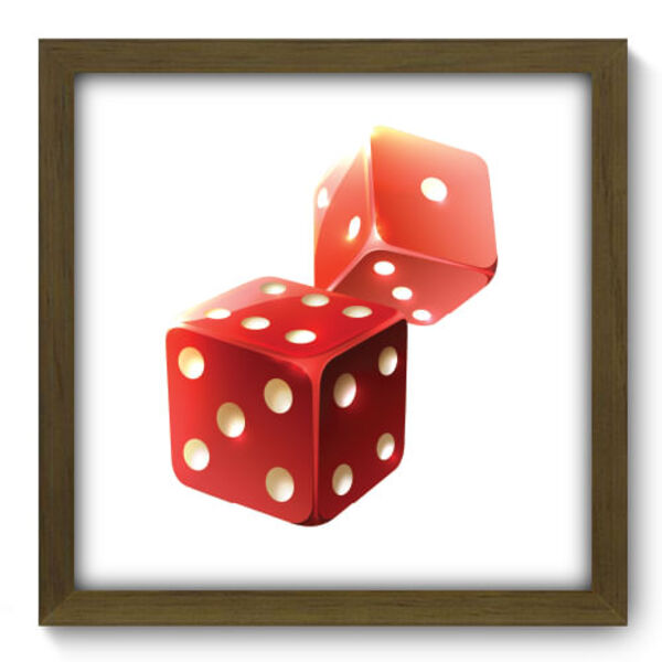 Quadro Decorativo - Dados - 33cm X 33cm - 202qddm