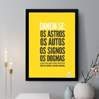 Quadro Decorativo Dane-se 33x24cm Moldura Branca