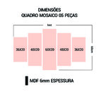 Quadro Decorativo De 5 Peças Estilo Mosaico Romero Brito 03
