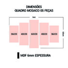 Quadro Decorativo De 5 Peças Estilo Mosaico Romero Brito 06