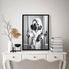Quadro Decorativo De Banheiro - Cachorrinha Dachshund 45x34cm