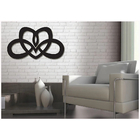 Quadro Decorativo De Coração Preto Em Mdf Laminado