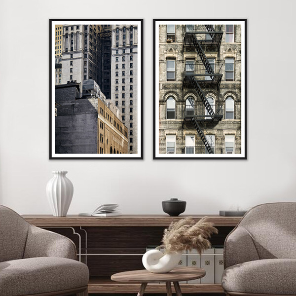 Quadro Decorativo De Edifícios Antigo