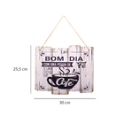 Quadro Decorativo De Madeira Bom Dia Com Uma Pitada De Fé E D